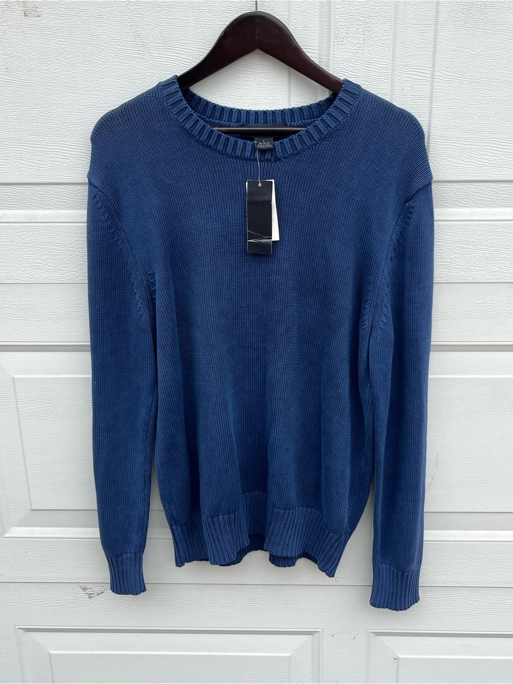 The Men's Store Bloomingdale's Sweater blue Cotton Crewneck Knit L